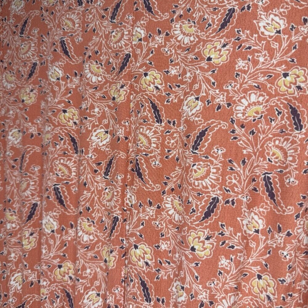 Altar’d State Short Ruffle A-line Dress Size Small NWT Rustic Orange Short Mini - Picture 7 of 9